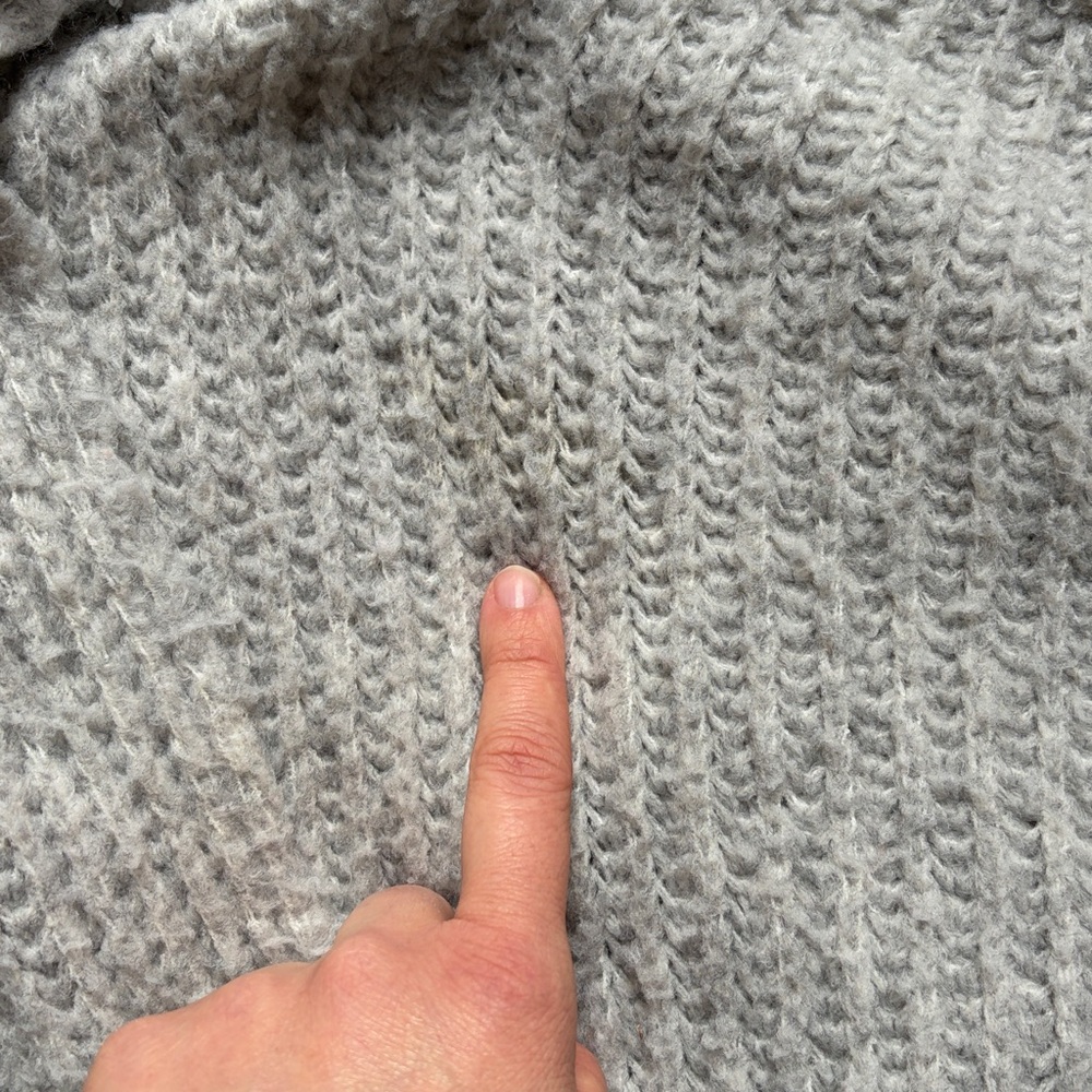 J. Crew Light Gray Ribbed Open-Front Cardigan Coat - Picture 14 of 14